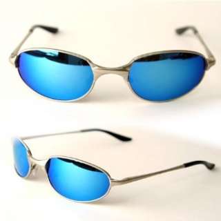    Revo Silver Frame Blue Lens Sunglasses w/ Free Case Clothing