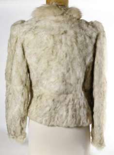 Wilsons Rabbit Fur Faux Blue Fox Size Small Womens Jacket  
