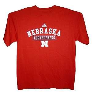 Nebraska Cornhuskers Official Practice NCAA T Shirts (Red) (Large 