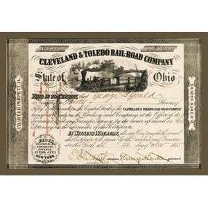 Vintage Art Cleveland and Toledo Railroad Company   17525 7  