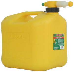 NO SPILL 1457 5 GALLON CARB COMPLIANT YELLOW DIESEL FUEL CAN 