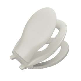   Quiet Close Toilet Seat with Quick Release Functionality, Ice Grey