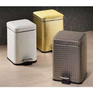   6729 Square Faux Leather Waste Bin With Pedal 6729