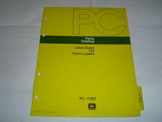 John Deere 143 Farm Loader Parts Catalog PC 1582  