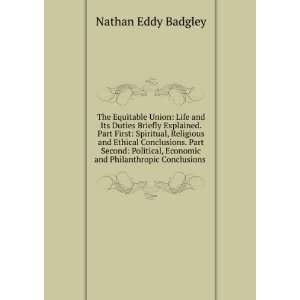   Economic and Philanthropic Conclusions . Nathan Eddy Badgley Books