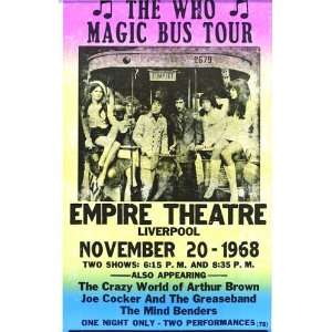 The Who Magic Bus Tour 14 X 22 Vintage Style Concert 