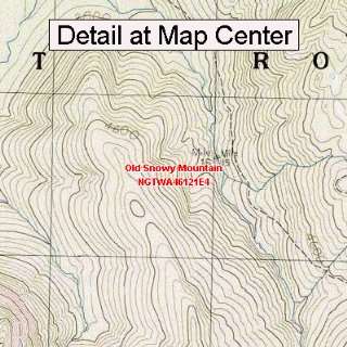  USGS Topographic Quadrangle Map   Old Snowy Mountain 