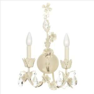 Jubilee Collection 7070 Two Light Leaf and Flower Wall Sconce in Ivory