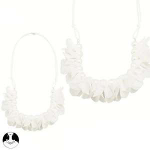  sg paris women necklace long necklace 70cm white viscose Jewelry