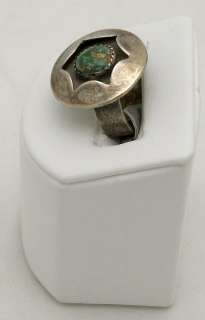 VINTAGE NAVAJO STERLING SILVER TURQUOISE RING SZ 5.5  