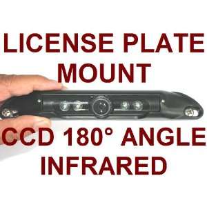 com CCD Color License Plate Mount Rear View Backup Camera with Night 