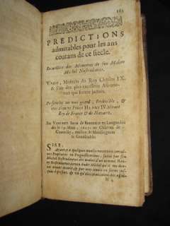 1697 Antique French Leather Book ~ NOSTRADAMUS Propheties RARE  