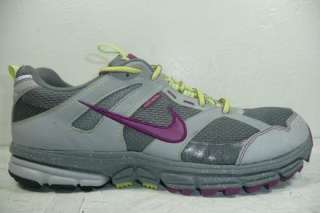 Nike + Structure Triax Trail Size 12 Womens Running Shoes Purple Lime 