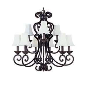  Maxim Lighting   75005CLWB  Vintage 9 Light Chandelier 