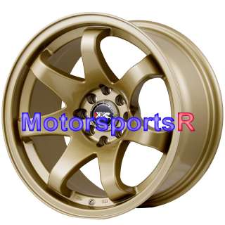 16 8 16x8 XXR 522 Gold Concave Rims Wheels Stance 4x100 90 95 00 05 