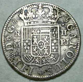 EXCELLENT 1770 SPANISH COLONIAL AMERICA CROSS STYLE 2 REALES  