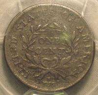 1793 Large Cent Wreath Vine and Bars PCGS VF Genuine 98 Old US Coin S3 