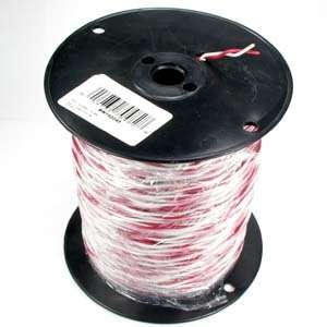 500Ft 18/2 Solid Red/White Bell Wire  