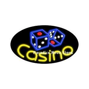  Flashing Casino Neon Sign (Oval)