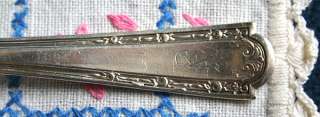 1835 R Wallace Silverplate Louvre Butter Knife Monogram  