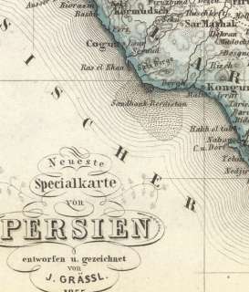 1860 HUGE HISTORIC MAP PERSIA iran & MESOPOTAMIA iraq  