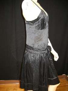 NWT TUFI DUEK Black Gisele Silk Dress 40 6 $574  