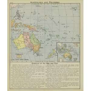  Cowperthwait 1890 Antique Map of Australasia & Polynesia 