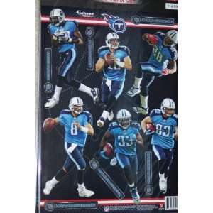  Tennessee Titans Fathead NFL 6 Player Team Set Official 