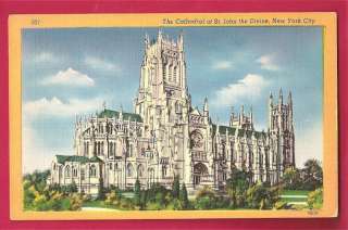 Postcard, Cathedral,St. John the Divine, New York City  