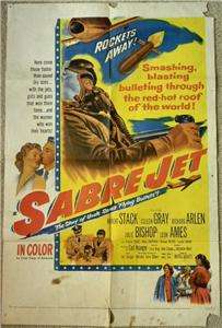 Robert Stack SABRE JET 1953 Movie Poster 1sh 6408  