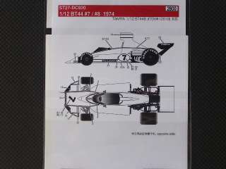 Decal 1/12 Brabham BT44 Carlos Reutemann Tamiya 12018 Carlos Pace 