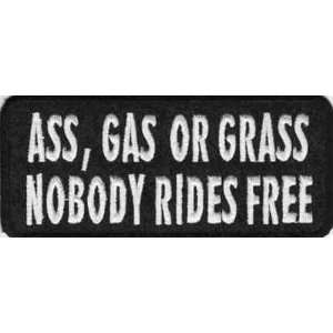  NOBODY RIDES FREE Embroidered Quality Biker Vest Patch 