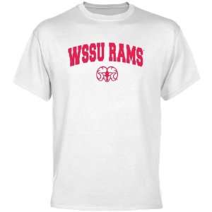    Winston Salem State Rams White Logo Arch T shirt