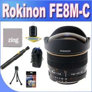  Rokinon FE8M C 8mm F3.5 Fisheye Lens for Canon + Lens 
