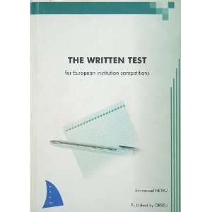  The Written Test for European Institution Competitions 