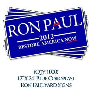    (Qty. 1000) 12X24 Blue Ron Paul Yard Signs
