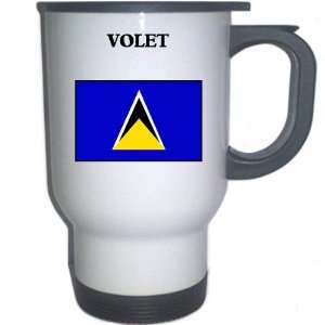  Saint Lucia   VOLET White Stainless Steel Mug 