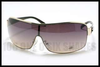 DG DESIGNER Shield Sunglasses Mens Fashion Metal BLACK  