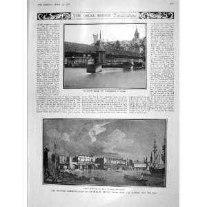    1907 BRIDGE KAPPELLBRUCKE LUCERNE LONDON BERTHELOT