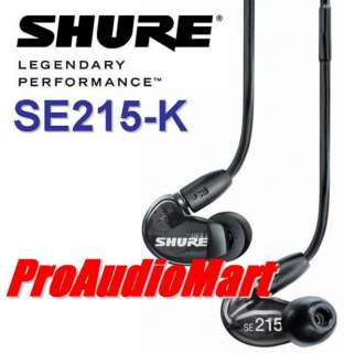  SE215 K Sound Isolating Earphones SE 215 earbuds NEW 