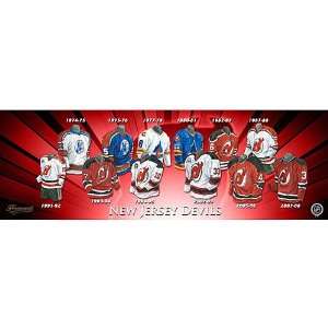  Frameworth New Jersey Devils 10x30 Jersey Evolution Plaque 
