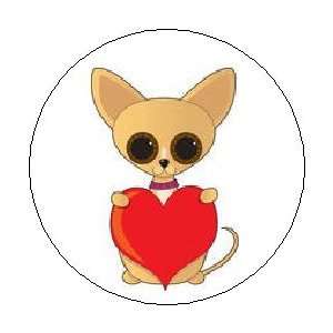  CHIHUAHUA with HEART Dog Puppy Cartoon Cute Love Valentine 