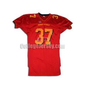    Red No. 37 Game Used Iowa State Football Jersey