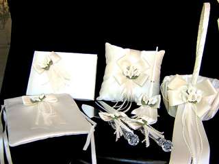   CANDLE HOLDERS SET, JUMPING BROOM, FLOWER GIRL BASKET AND HEADPIECES