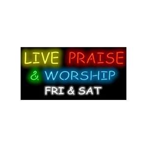  Clearance   Live Praise & Worship Neon Sign with Custom 