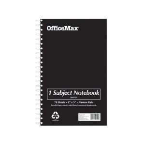  OfficeMax 1 Subject Notebook, 8 1/2 x 11, College Rule 