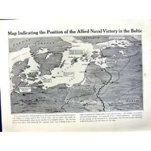  1915 WORLD WAR GALLIPOLI BRITISH SAILORS MAP BALTIC