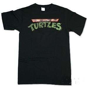  Teenage Mutant Ninja Turtles Black Logo T Shirt size 