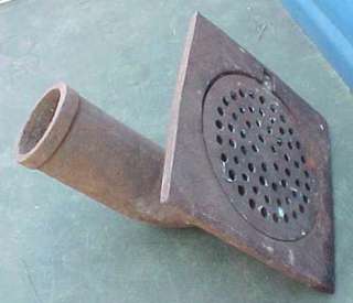 Antique Cast Iron Flip Up Water Drain w/ 1 Piece Pipe  