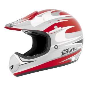  Cyber UX 10 Rush Helmet   Small/Red/Silver/White 